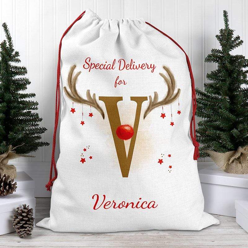 Alphabet Initial Santa Sack